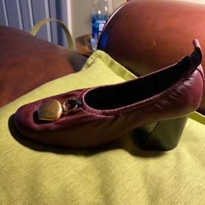 Celine Pumps Burgandy square Toe